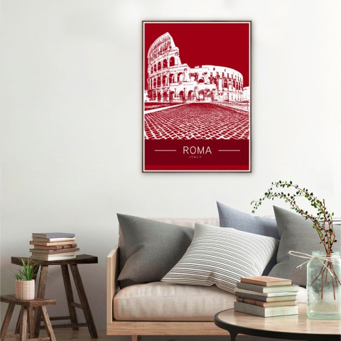 Fotografía impresa del Coliseo de Roma con marco 50x70 cm Unika 0067 Promoción