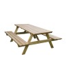 Conjunto de mesa y bancos para picnic de madera 180x150 cm Venta