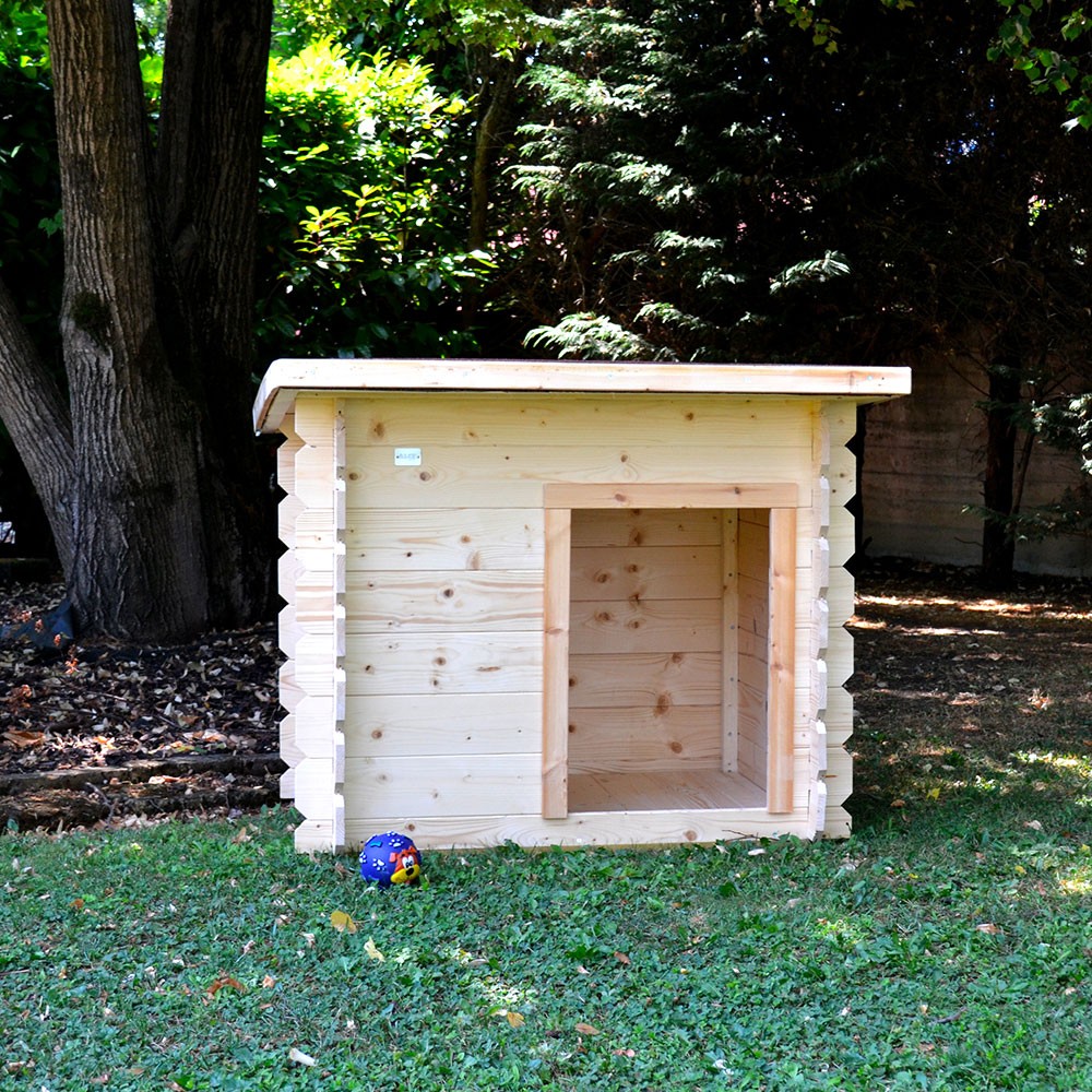 Caseta de madera para perros de talla media pequeña 98x77 h84cm Lilly