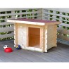 Caseta de madera de exterior para perros pequeños 77x60 h64cm Laila Oferta