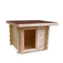 Caseta de madera de exterior para perros pequeños 77x60 h64cm Laila Descueto