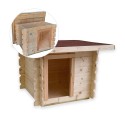Caseta de madera de exterior para perros pequeños 77x60 h64cm Laila Rebajas