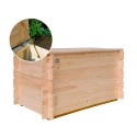 Baúl de jardín de madera para exteriores con capacidad 250 L Giove Rebajas