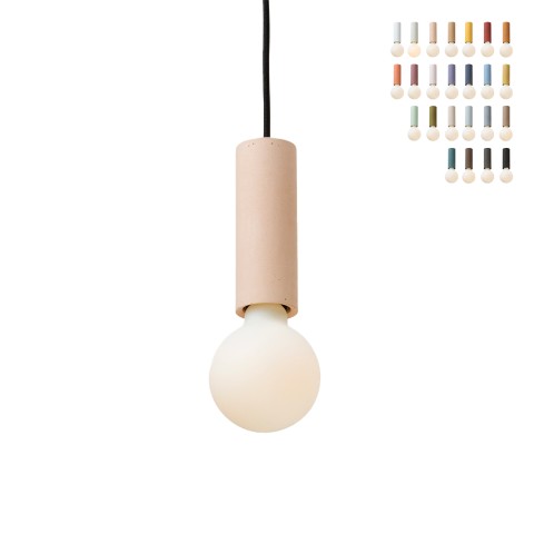 Lámpara suspendida cilindro diseño minimalista cocina restaurante Ila Promoción