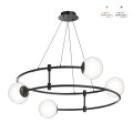 Lámpara de diseño moderno en metal 4 luces esferas de cristal Balance Maytoni Promoción