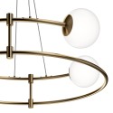 Lámpara de diseño moderno en metal 4 luces esferas de cristal Balance Maytoni Elección