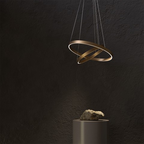 Lámpara LED de techo ajustable de estilo minimalista con 2 anillos Rim Maytoni