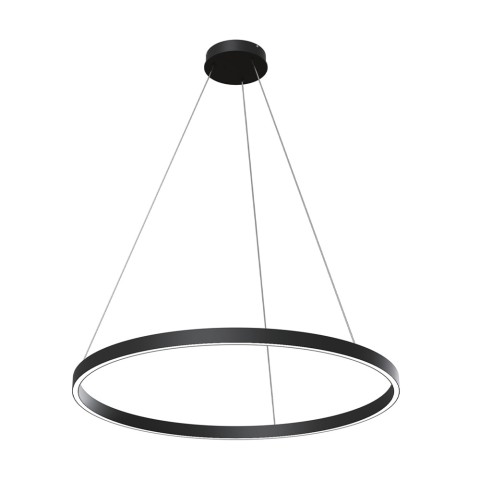 Lámpara colgante LED circulo negro Ø 80cm Rim Maytoni