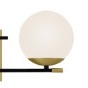 Lámpara aplique negro dorado 2 esferas cristal blanco Nostalgia Maytoni Sx Venta