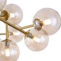 Lámpara de salón con esferas de cristal en metal dorado Dallas Maytoni Oferta