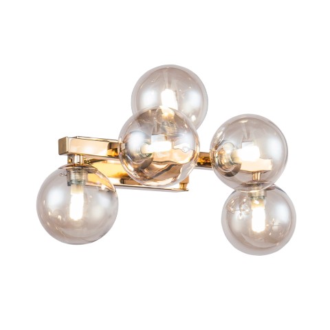 Lámpara moderna dorada de esferas de cristal Dallas Maytoni