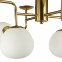 Lámpara de techo moderna con 8 esferas de cristal blanco Erich Maytoni Elección