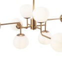 Lámpara de techo moderna con 8 esferas de cristal blanco Erich Maytoni Modelo