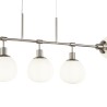 La lámpara de techo moderna enciende bolas de cristal blancas Erich Maytoni Stock
