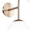 Lámpara de pared salón y pasillo 2 esferas bolas blancas Erich Maytoni Descueto