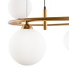 Lámpara de techo de salón sala de estar moderno círculo suspendido 4 esferas de luces Ring Catálogo