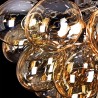 Lámpara de techo colgante de sala de estar moderna con bolas de vidrio ámbar Balbo Maytoni Stock