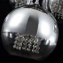 Lámpara de techo diseño moderno con esferas suspendidas en cristal cromado Fermi Maytoni Rebajas