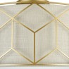 Lámpara de techo redonda dorada moderna con pantalla de tela Messina Maytoni Rebajas