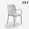 Silla apilable de ratán con reposabrazos para bar y jardín Indiana BICA Elección