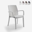 Silla apilable de ratán con reposabrazos para bar y jardín Indiana BICA Rebajas
