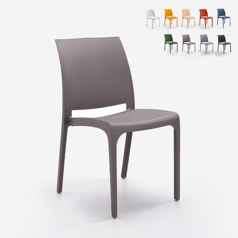 Stock de 25 sillas apilables para jardín restaurante bar exterior Volga Bica Promoción
