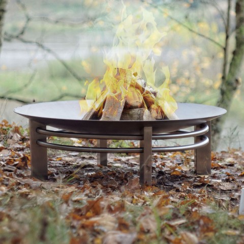 Brasero de jardín barbacoa de acero redondo Ø 80 cm para exterior Nova Promoción