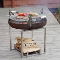 Parrilla de acero para barbacoa BBQ brasero al aire libre para el jardín Descueto