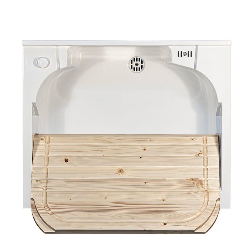 Edilla Montegrappa Lavadero de tablones de madera 2 puertas 60x50cm Promoción