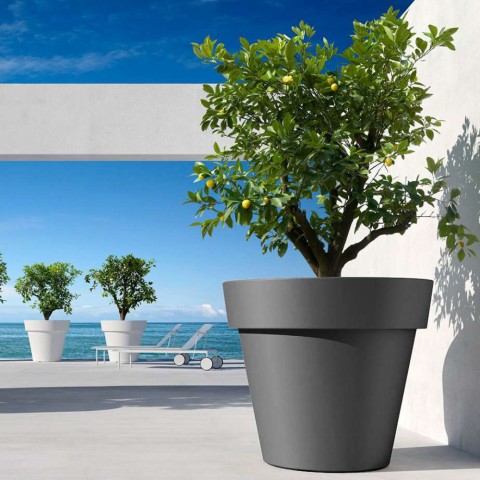 Cornaglia Maceta grande ø 80cm para plantas de terraza de jardín bar