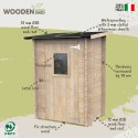 Caseta de jardín de madera para herramientas e instrumentos Hobby 146 x 98 Venta