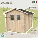 Caseta de madera para herramientas de jardín exterior puerta doble Hobby 198x248 PD Venta