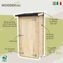 Caseta de madera para herramientas bricolaje exterior Arturo 98 x 64 Venta