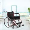 Silla de ruedas ortopédica plegable de cuero de imitación discapacitados y ancianos Violet Catálogo