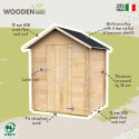 Marcella Caseta de herramientas de madera para jardín 146x130cm Venta