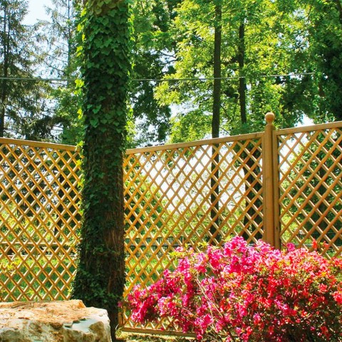 Biombo de madera para plantas trepadoras 120x180cm jardín Trendy