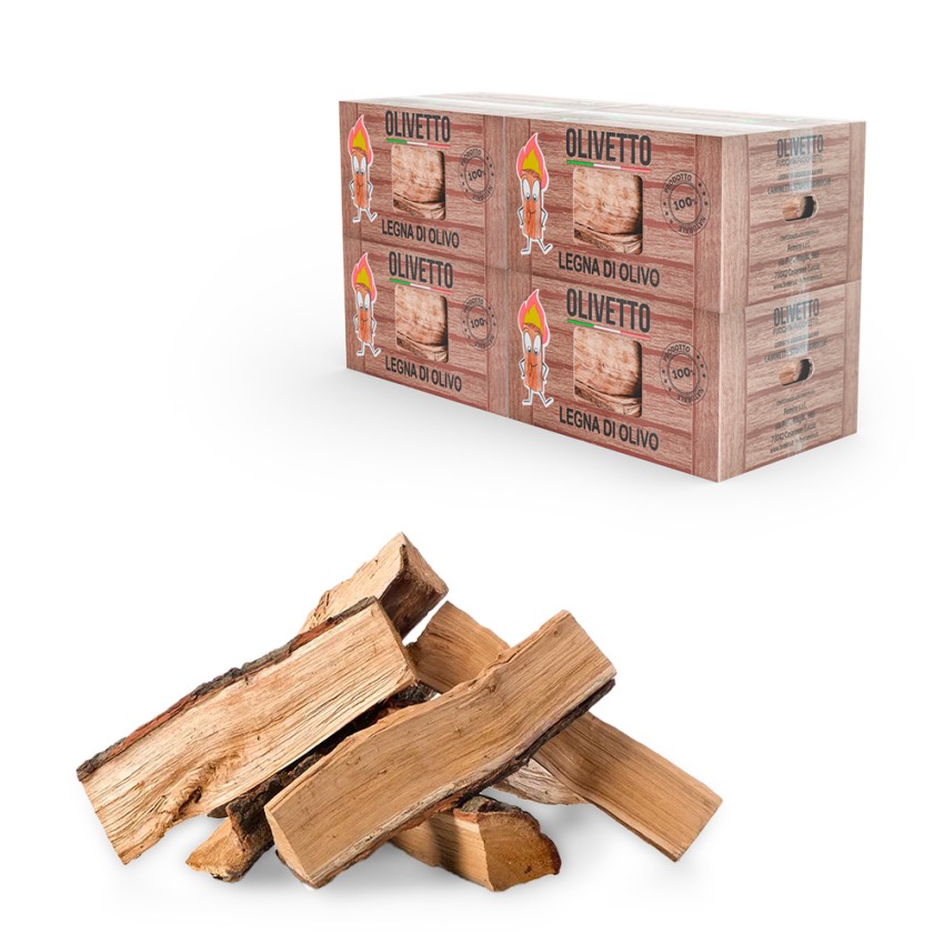 Leña 40kg olivo madera chimenea estufa horno Olivetto Promoción