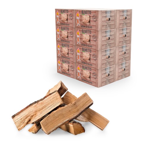 Leña 160kg olivo madera chimenea estufa horno Olivetto
