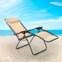 4 sillas de playa tumbonas hamacas plegables de jardín de varias posiciones Emily Zero Gravity 