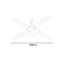 Ventilador de techo blanco con luz Ventilador de madera de 4 aspas 105cm Salig Venta