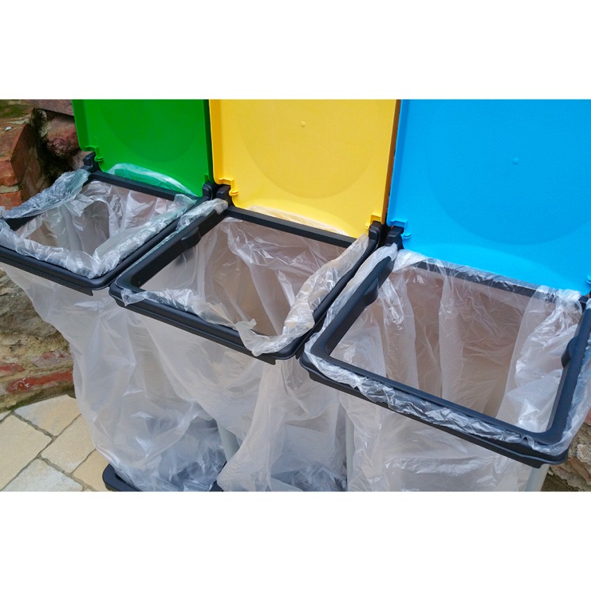 bolsas de basura amarillas 100% reciclado para cubo normal 30 litros