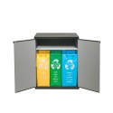 Armario cubo de basura separación de residuos con 3 bolsas y estante Dech Rebajas