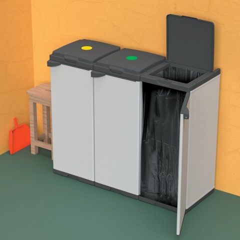Mueble de basura para recogida diferenciada de residuos Mr.C Tris