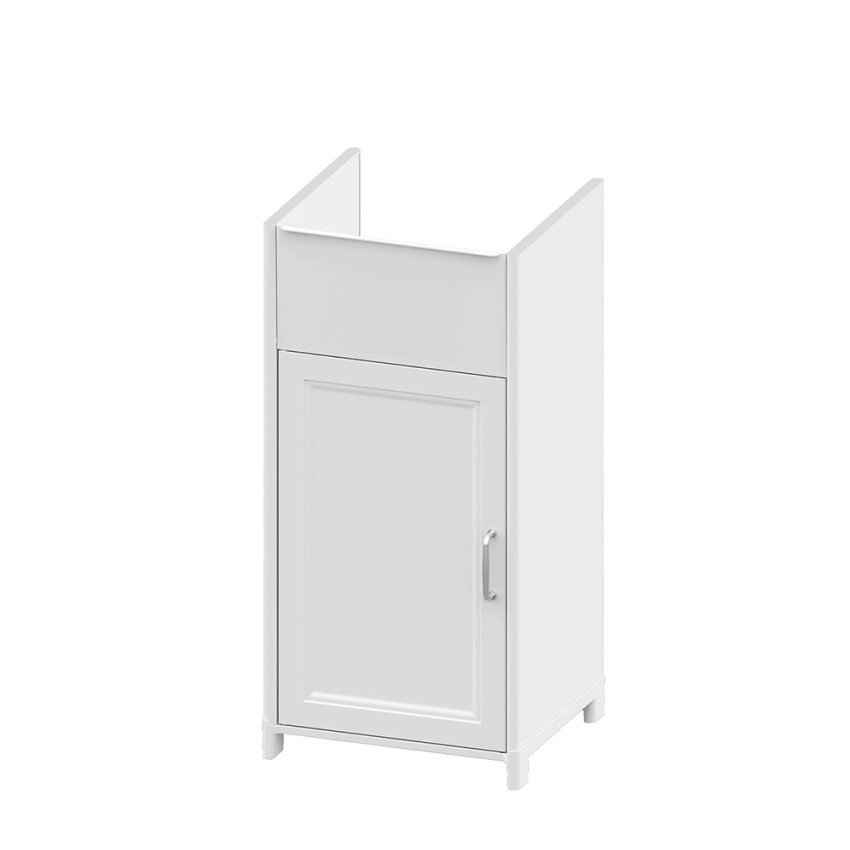 Mini armario lavandería 39x39x78cm para lavabo 1 puerta blanco