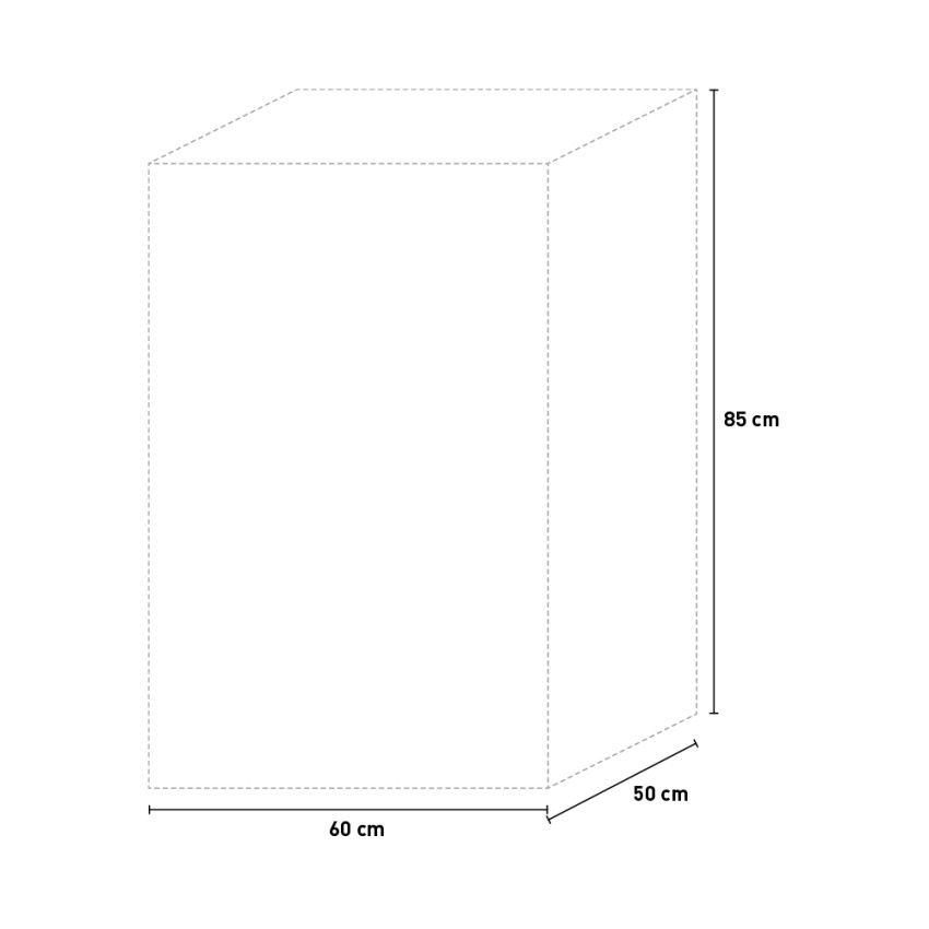 Mueble Mong con lavabo con 2 puertas resina para lavandería 60x50cm