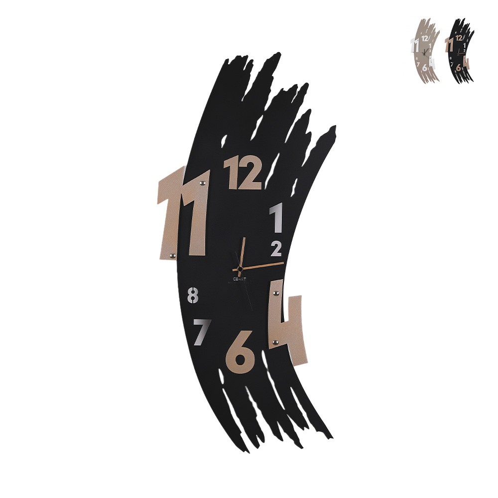 Reloj de Pared Decorativo Artístico Moderno Cromo Cepillado