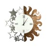 Reloj de pared redondo de metal hecho a mano Sol y Estrellas Ceart Catálogo