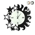 Reloj de pared redondo de metal hecho a mano Sol y Estrellas Ceart Venta