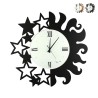 Reloj de pared redondo de metal hecho a mano Sol y Estrellas Ceart Venta