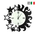 Reloj de pared redondo de metal hecho a mano Sol y Estrellas Ceart Descueto
